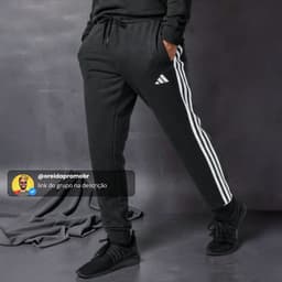 Calça Essentials French Terry 3 listras