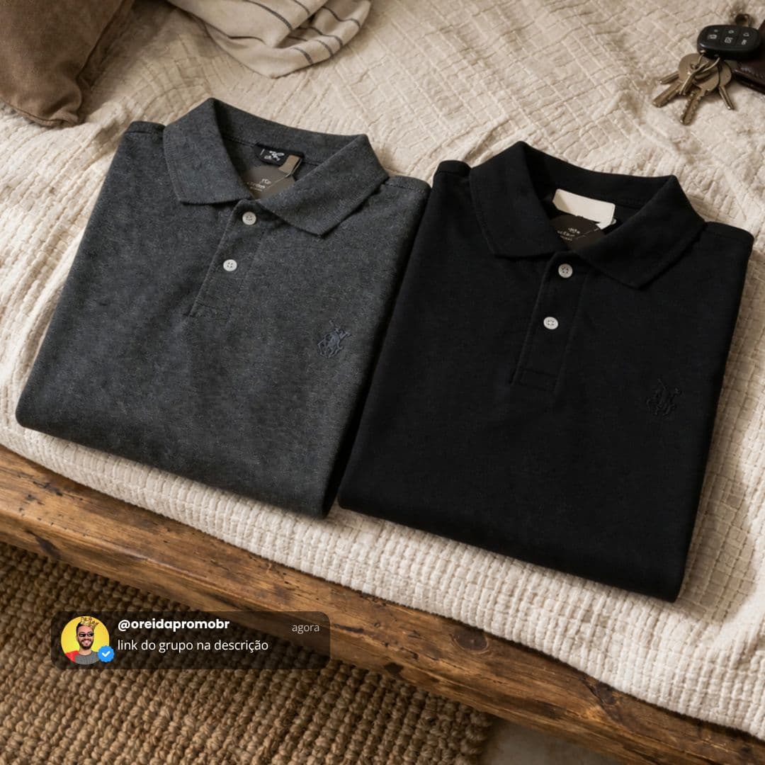 Camisa Gola Polo Masculina Algodão