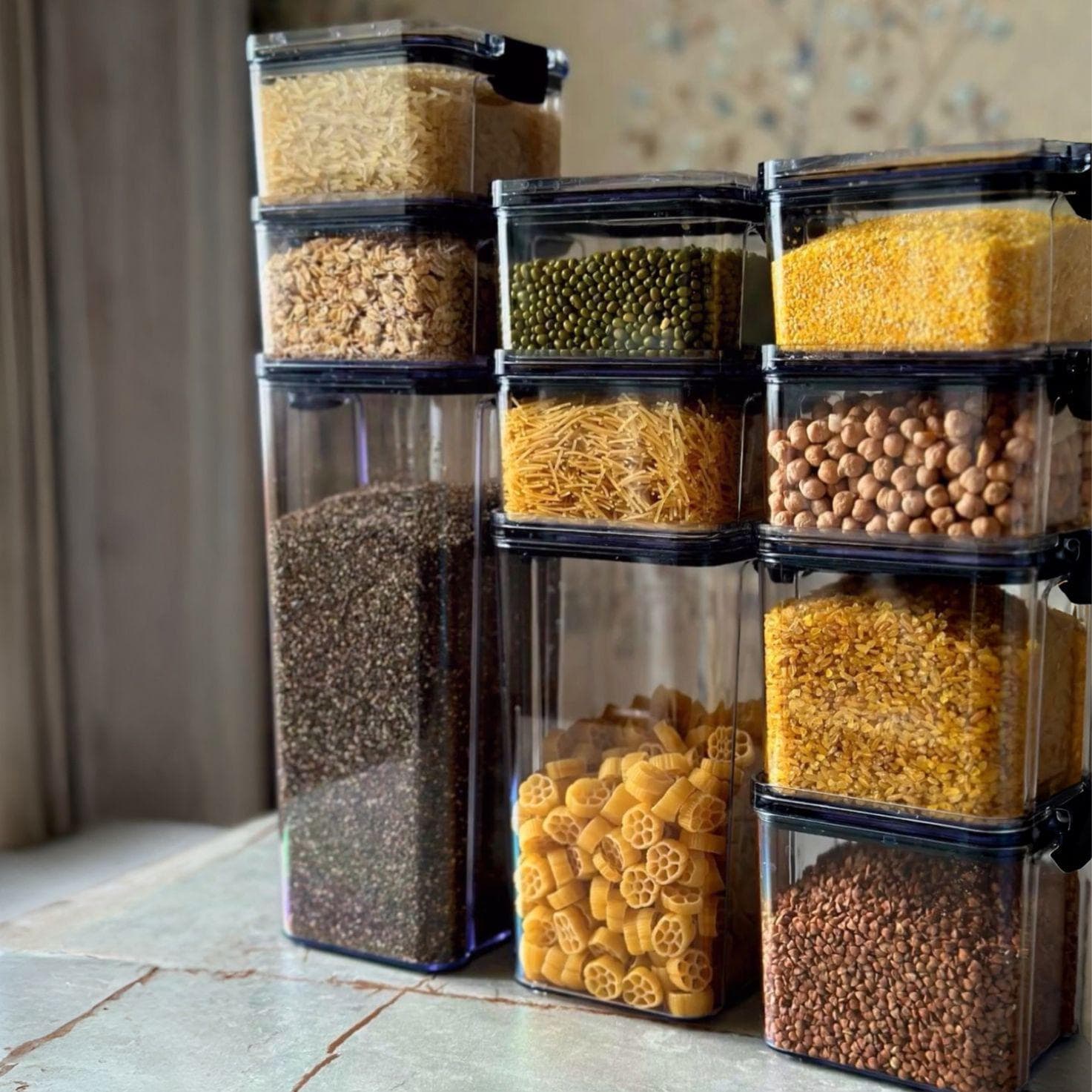 Kit 12 Potes Porta Mantimento Hermético