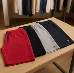 Bermuda Short Moletom Kit 4 Peças