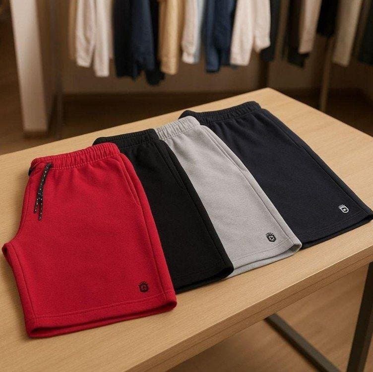 Bermuda Short Moletom Kit 4 Peças