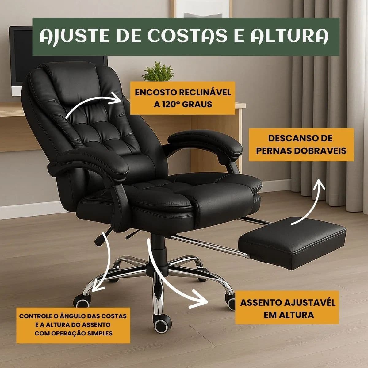 Cadeira Escritório Itália Presidente