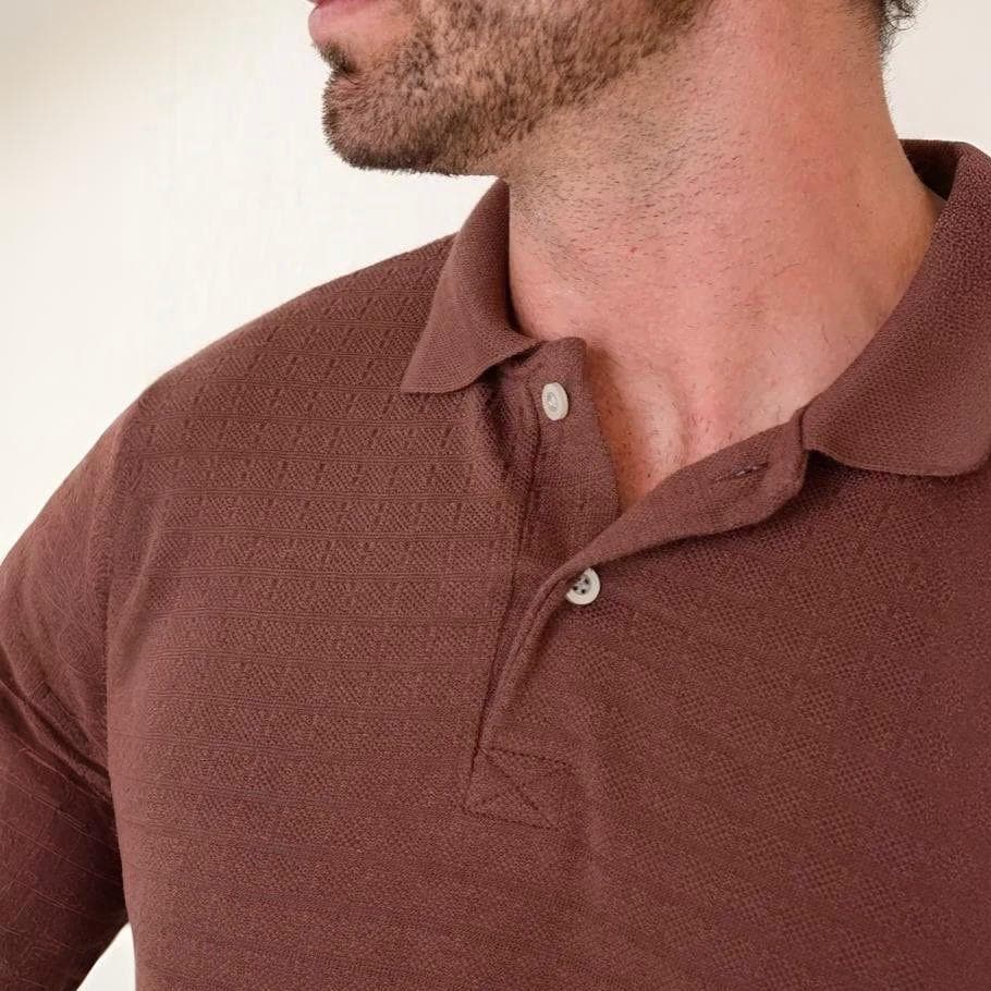Camisa Masculina Gola Polo Elegante Tricot