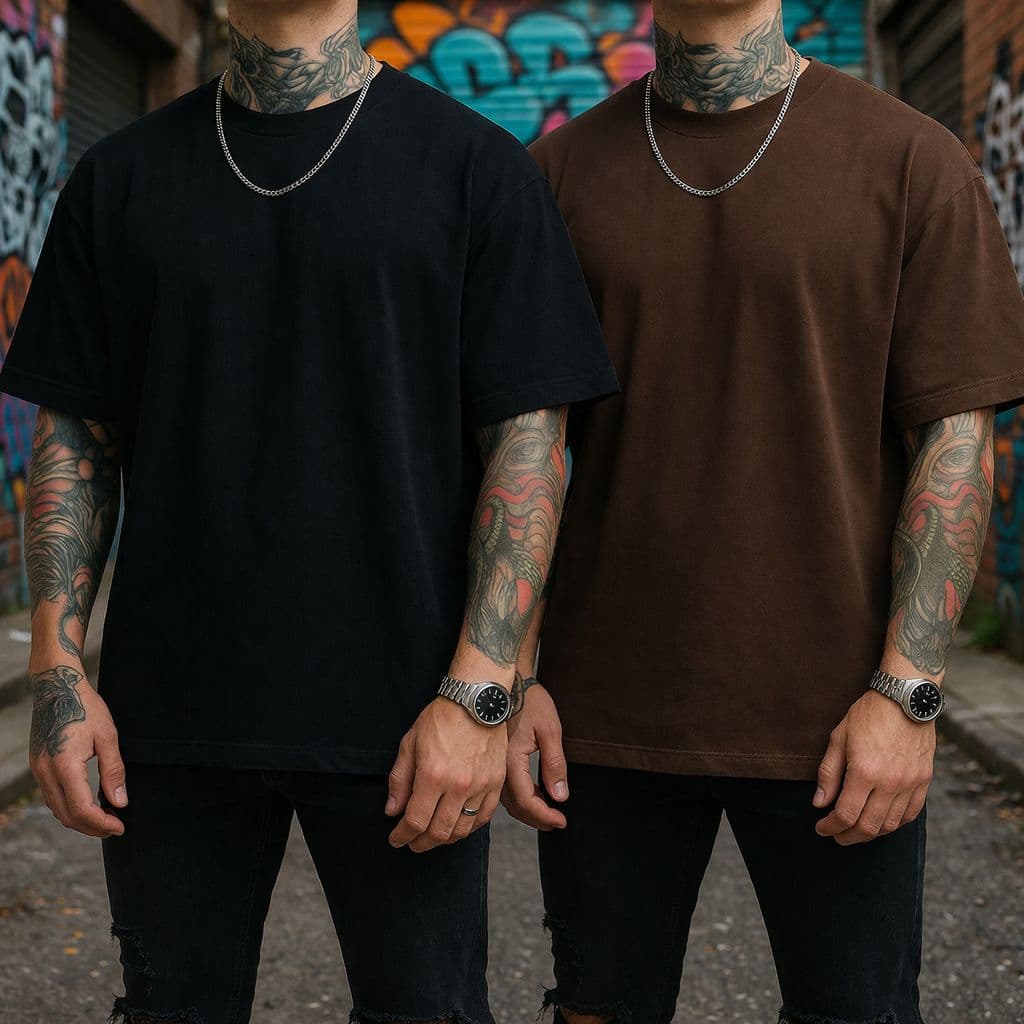 Camiseta Masculina Oversized Algodão Básica