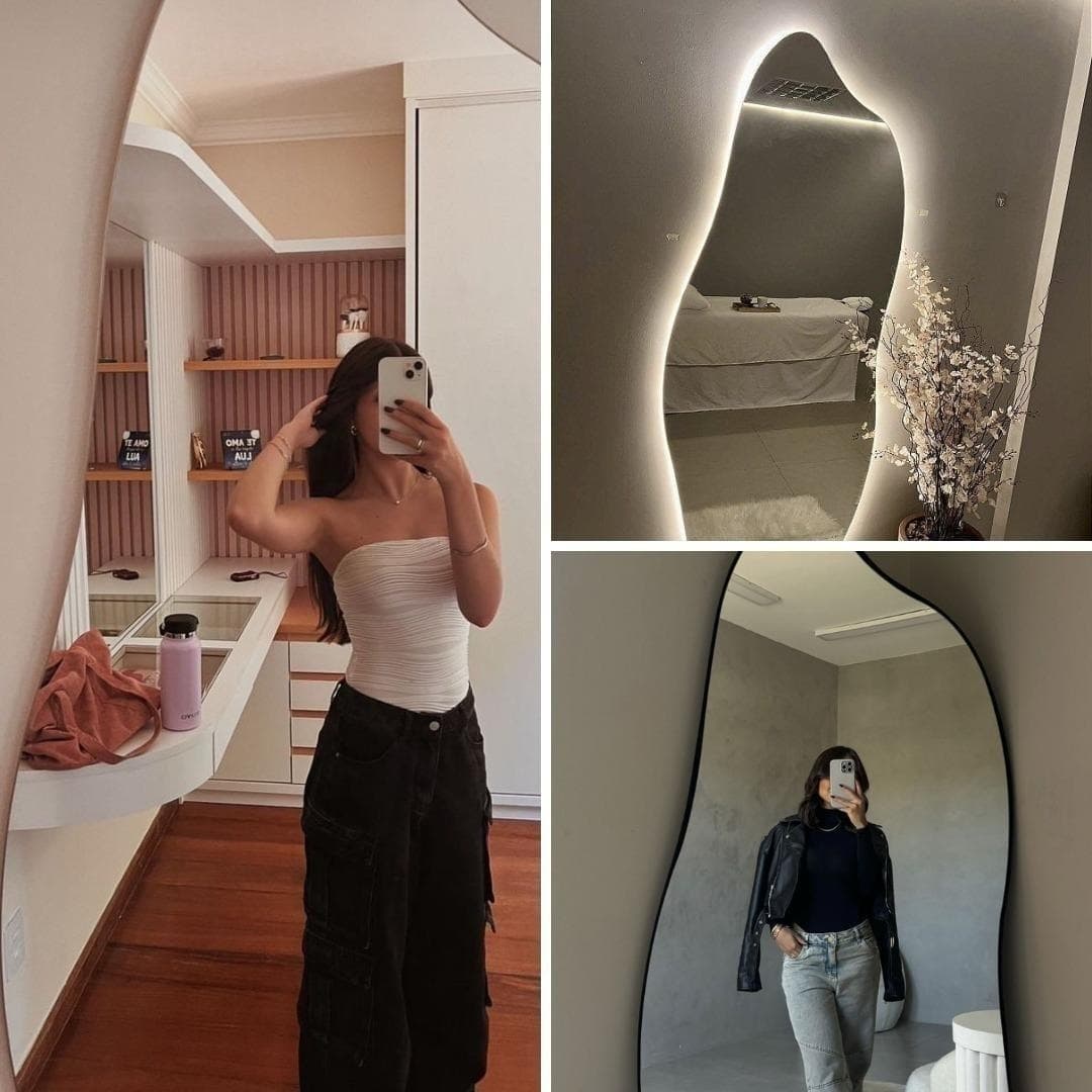 Espelho Orgânico Corpo Inteiro 90cmx40cm