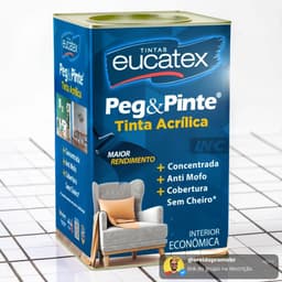 Eucatex Tinta Acrilica Peg E Pinte 18 Cores
