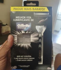 Gillette Mach3 Carbono Kit 1 Cabo 2 Refis