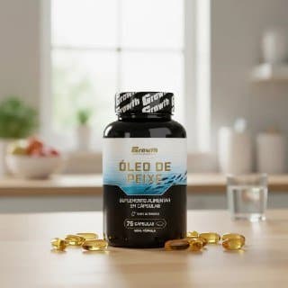 Growth Supplements Ômega 3 Óleo de Peixe 75 Cápsulas