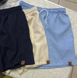 Kit 3 Short de Linho Masculino Casual
