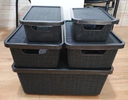 Kit Caixas Organizadoras Multiuso 2L 6L 16L