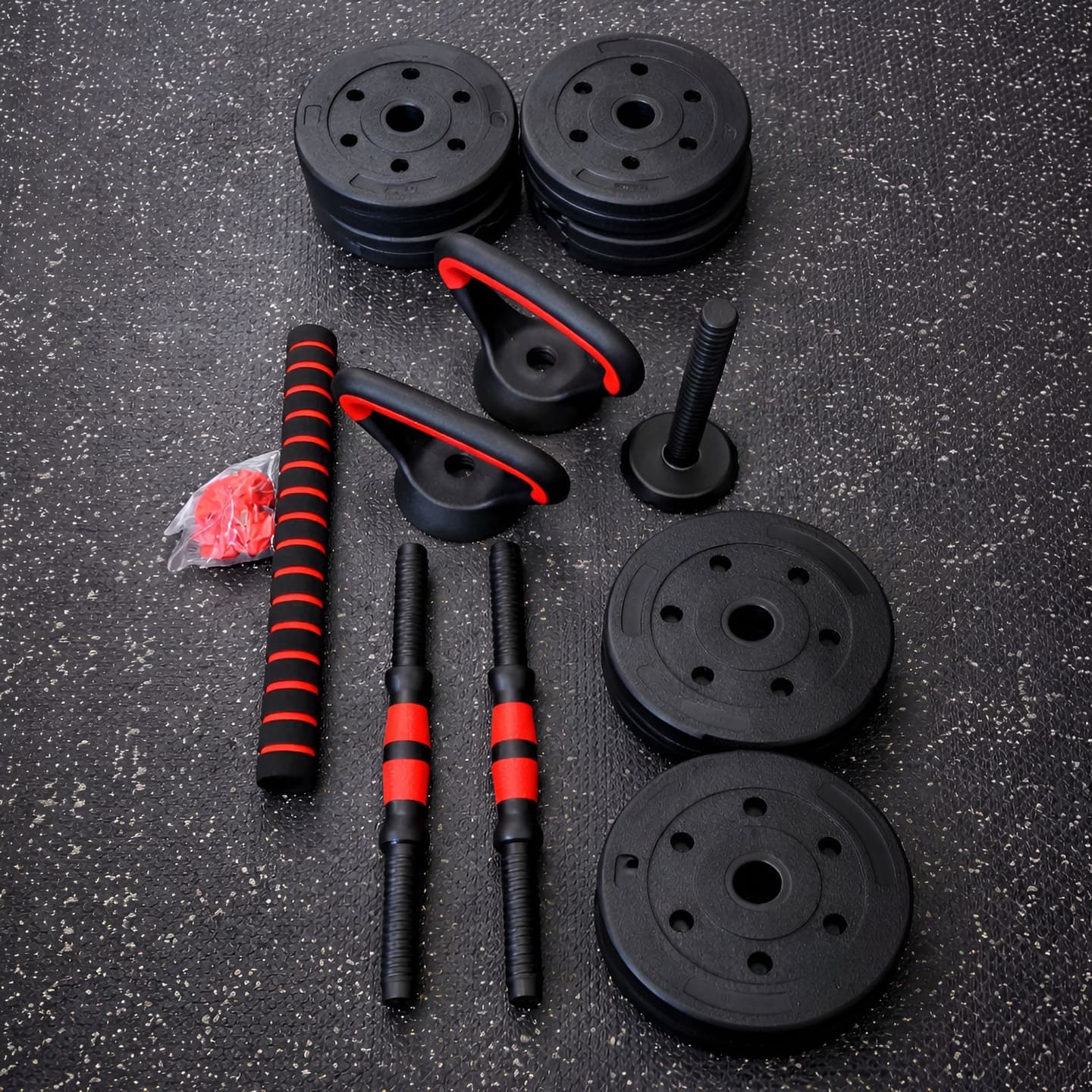 Kit Halteres Anilhas Ajustáveis Kettlebell
