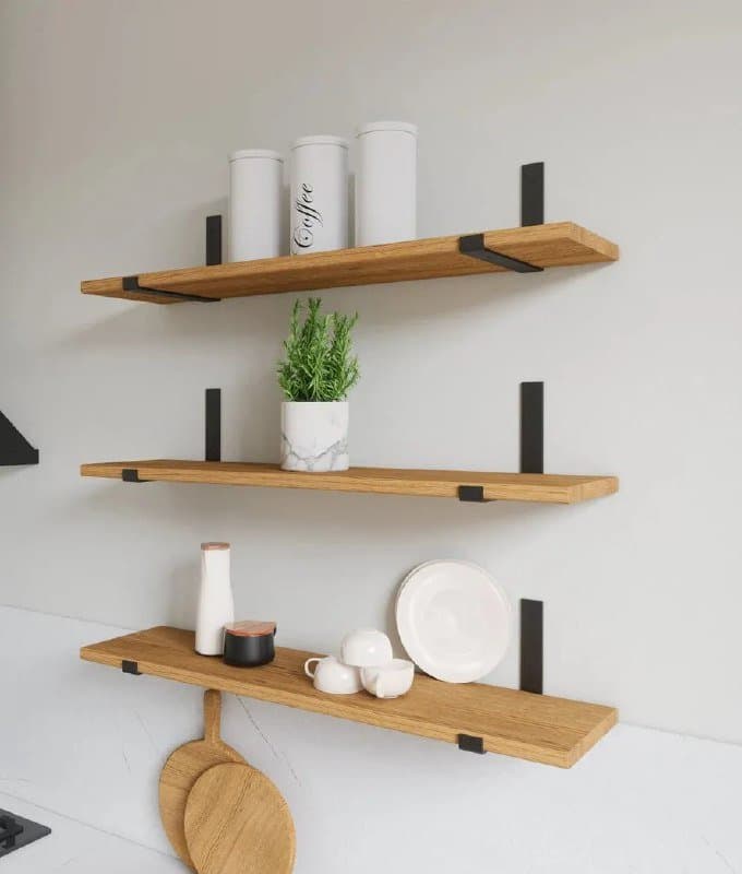 Kit Prateleira Suporte Mão Francesa 40cm