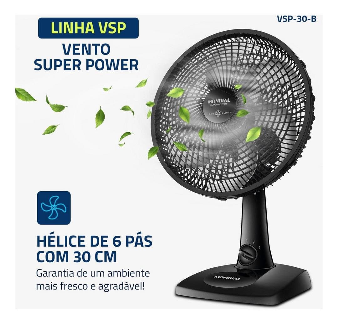 Mondial Ventilador VSP-30-B 30cm