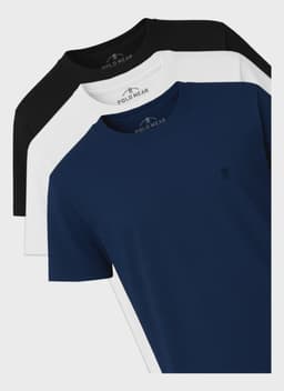 Polo Wear Camisetas Masculinas Kit 3