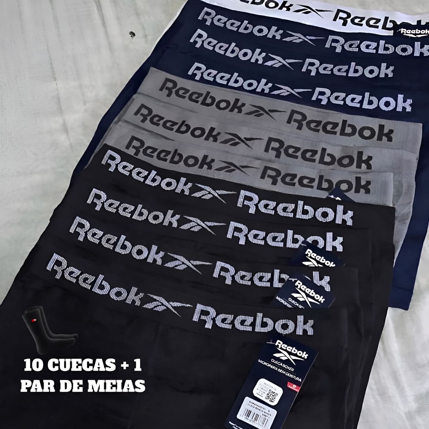 Reebok Cuecas Boxer Kit 10