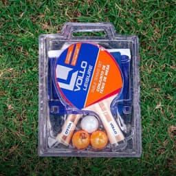 Vollo Kit Tênis de Mesa 2 Raquetes 3 Bolinhas