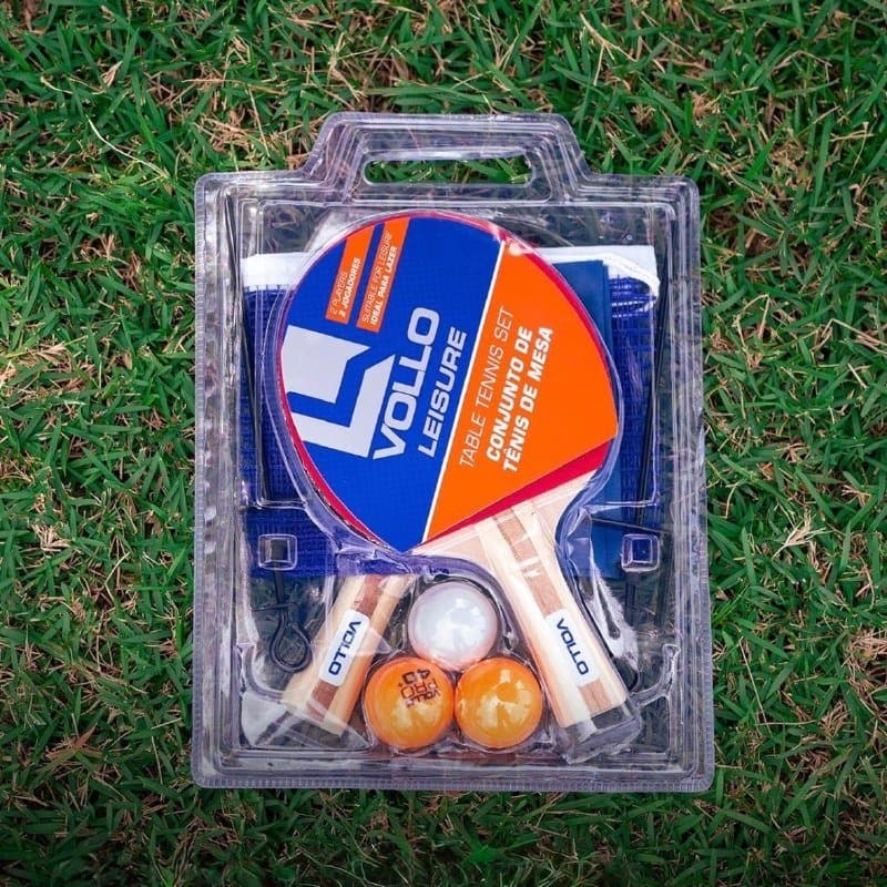 Vollo Kit Tênis de Mesa 2 Raquetes 3 Bolinhas